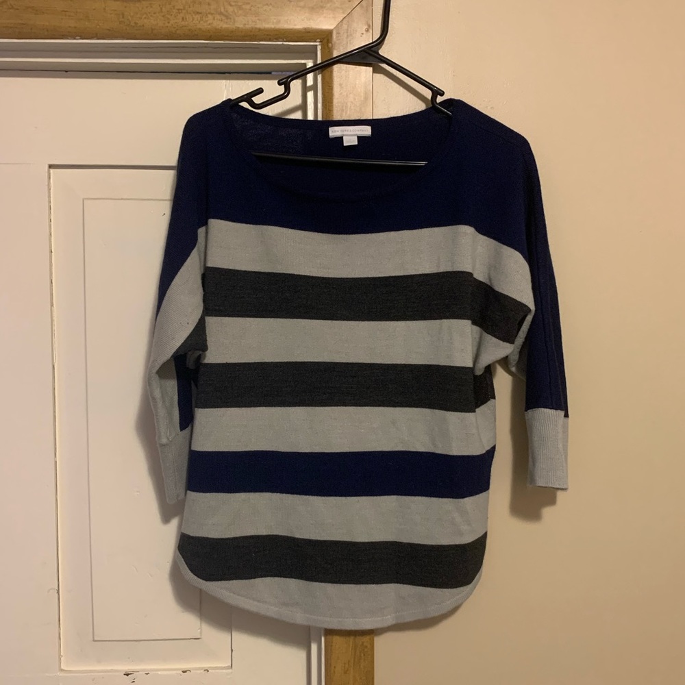 Navy and gray lightweight sweater